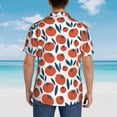 thumbnail image 6 of Xecao Hand Drawn Tomatoes print Hawaiian shirt - a stylish short-sleeve button-down for men, perfect for casual beach and tropical outings., 6 of 9