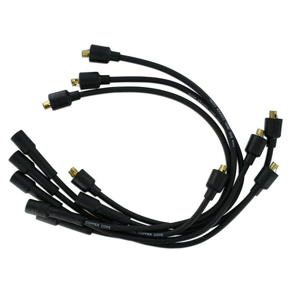 Spark Plug Wire Set w/ Straight Boots - Fits International Tractor 278294R91, 356704R91, 368270R91, 385930R91, 407488R1