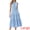 Sky Blue, variant on DARING DIVA Sleeveless Crewneck Tiered Casual Midi Dress M Army Greens