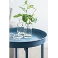 thumbnail image 7 of Kate and Laurel Celia Round Metal Foldable Accent Table, 15 x 26, Blue, Transitional Small Side Table with a Removable Magnetic Tray Tabletop and Space-Saving Folding Base, 7 of 7