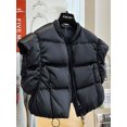 thumbnail image 1 of Chaleco Corto con cuello alto y bolsillos delanteros, Abrigo acolchado sin mangas con cremallera, ropa de abrigo, invierno y otoño, 2024, 1 of 5