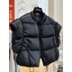 thumbnail image 1 of Chaleco Corto con cuello alto y bolsillos delanteros, Abrigo acolchado sin mangas con cremallera, ropa de abrigo, invierno y otoño, 2024, 1 of 5