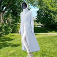 thumbnail image 6 of QHFBli Sun Protection Clothing Women Long Sleeve UPF 54+ Swimsuit Cover Up Lightweight Full Zip UV Dresses for Women, 6 of 9
