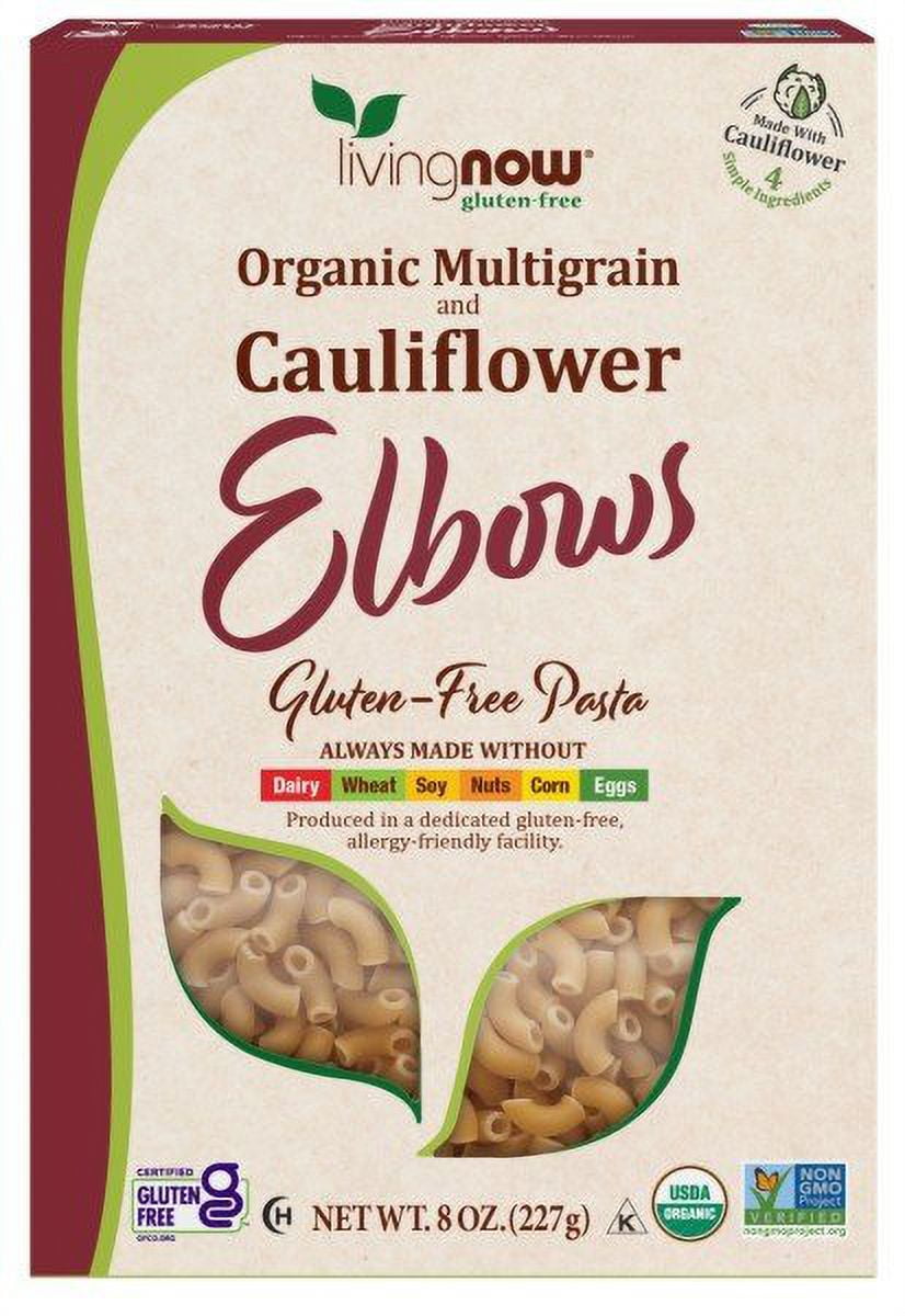 Now Foods Organic Multigrain Cauliflower Elbows GlutenFree Pasta 8 oz