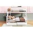 thumbnail image 5 of Miekor Furniture Twin over Full Bunk Bed with Drawers, Convertible Beds, White MK0397, 5 of 12