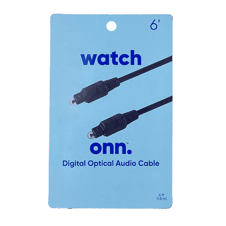 ONN 6′ DIGITAL OPTICAL AUDIO CABLE, BLACK