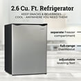 thumbnail image 2 of Igloo 2.6 Cu.Ft. Compact Refrigerator with Freezer, Platinum, 2 Shelves, 2 of 7
