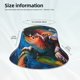 thumbnail image 3 of Balery Ice Blue Ocean Sea Turtle Sombreros para el sol para hombre y mujer, sombrero de pescador con UPF 50+, 3 of 6