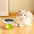 thumbnail image 4 of Ceramic Elevated Cat Food and Water Bowl – Wide and Shallow Design with Anti-Tip Stable Base to Reduce Whisker Fatigue, Promote Better Digestion, and Provide Comfortable Feeding for Domestic Cats, 4 of 5