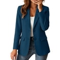 thumbnail image 2 of Mifsaly Womens Business Casual Blazers Long Sleeve Notch Lapel Work Office Suit Jackets Two Buttons Slim Fit Professional Blazer Coats Navy,XL, 2 of 9