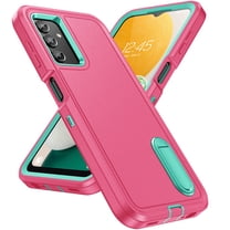 Feishell Case for Samsung Galaxy A13 5G 6.5 inch,Heavy Duty 3 Layer Military Protection with Hidden Kickstand Shock Resistant Armor Hybrid Bumper Rugged Rubber Phone Cover,Rose Mint