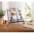 thumbnail image 6 of Westcharm Antique Metal Kitchen Cookbook Display Stand, Recipe Book and iPad Holder, Cookery Book Easel with Weighted Chains, Rustic Dark Brown, 6 of 7