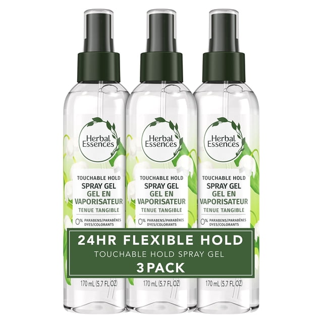 Gel en aerosol para cabello rizado Herbal Essences, 170 ml (paquete de 3)