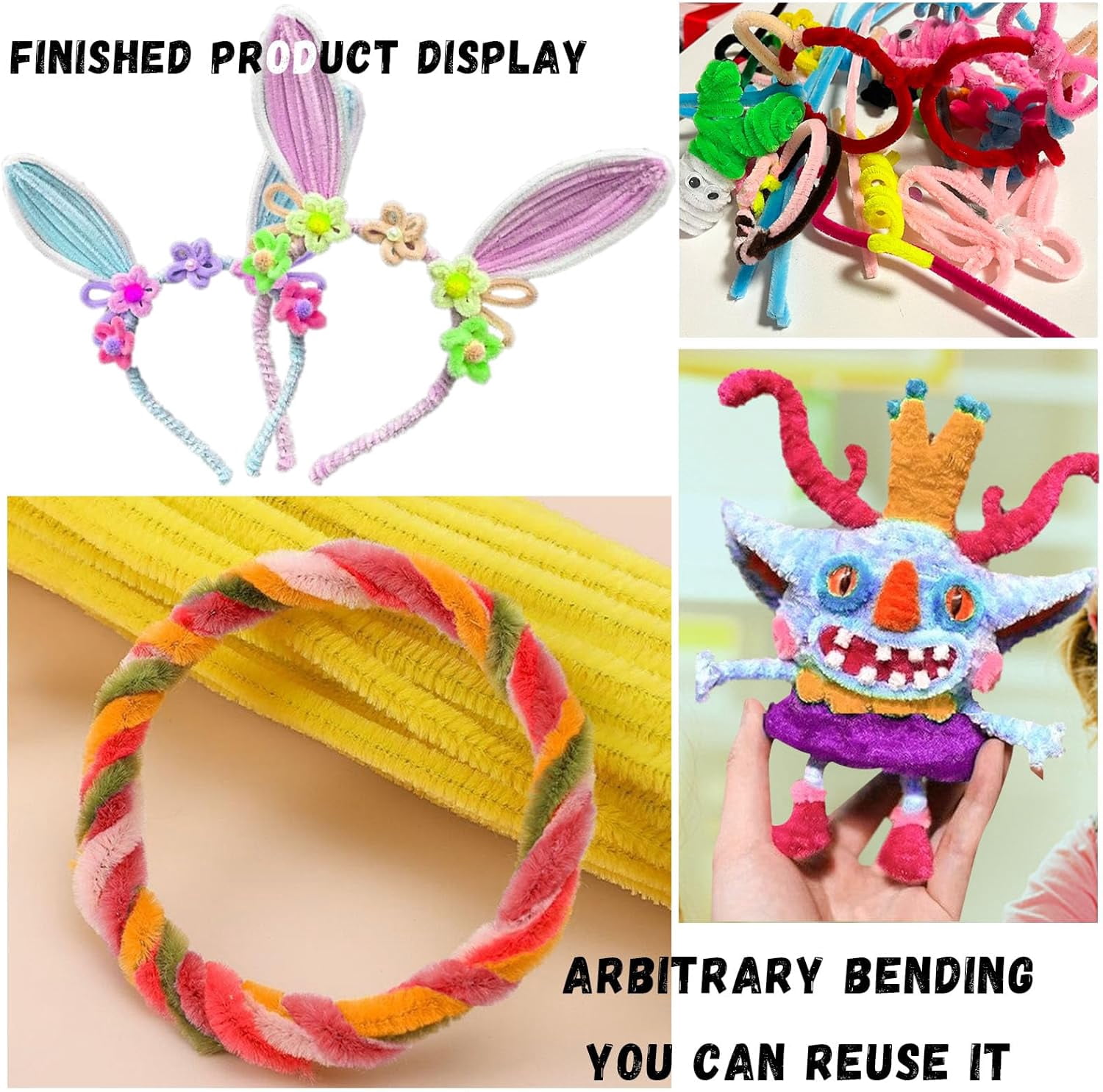 TAETOE Pipe Cleaners Craft Bulk,Kids Toys & Games Gifts,200pcs Arts Crafts,Chenille Stems Art Supplies for Projects Creative DIY Room Decor,Juegos para Niños Fidget Toys for Ages 5-7