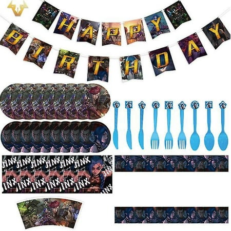 League Of Legends Clash Of Two Cities Jinx Birthday Party Decorations