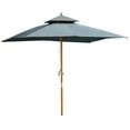 thumbnail image 1 of Outsunny 10x10ft Square Patio Umbrella Wooden Garden Market Parasol, 1 of 10