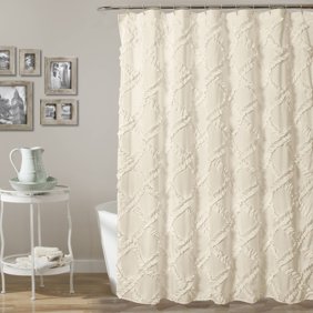 Amelie Ruffle Shower Curtain White Walmart Com