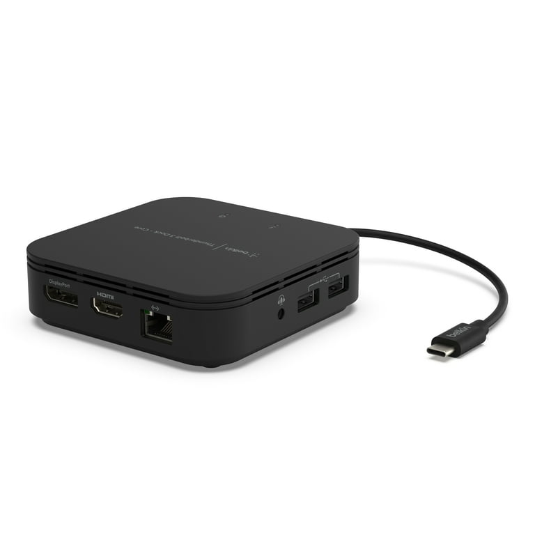 Belkin Thunderbolt 3 Dock Core With Thunderbolt 3 Cable - Usb C Hub - 7-In-1 Docking Station For Macs & Windows, 60W Upstream Charging, With Gigabit Belkin Thunderbolt 3 Dock Core With Thunderbolt 3 Cable - Usb C Hub - 7-In-1 Docking Station For Macs & Windows, 60W Upstream Charging, With Gigabit
