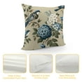 thumbnail image 4 of COMIO  Floral Pillow Cover Spring Plant Flowers Hydrangea Hibiscus Iris Bird Leaf Throw Pillow Case Square Cushion Decorative Cover for Sofa Bed Blue Green, 4 of 5