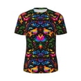 thumbnail image 5 of Wukai Mexican Flower Traditional1 Print Men's Short-Sleeved Mesh T-Shirt,Quick-Dry Short Sleeve Workout T-Shirt-XX-Large, 5 of 8