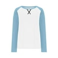 thumbnail image 6 of Plus Size Baseball Tee Shirts for Women 3/4 Sleeve Raglan Mom Tshirts Game Day Color Block Jersey Outfit, 6 of 6