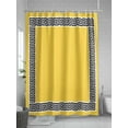 thumbnail image 5 of Yellow Traditional Shower Curtain, Greek Key Meander Border Square Geometric Waterproof Shower Curtain Set with 12 Hooks Lightweight Washable Fabric Shower Curtains for Bathroom 60x72 Inches, 5 of 6