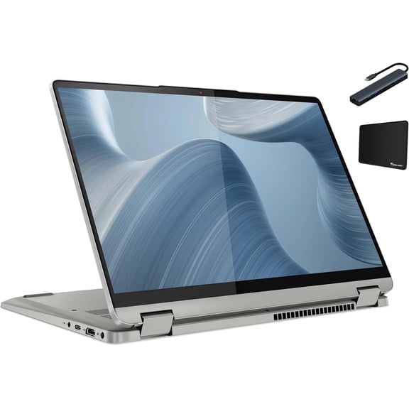 Lenovo Ideapad Flex 5i 14'' 2-in-1 Touchscreen Laptop, Intel Core i7-1255U, 8GB RAM, 512GB M.2 SSD, Windows 11 Home, Cloud Grey with Mazepoly Accessories