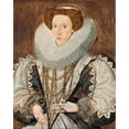 thumbnail image 2 of George Gower 15x18 Black Ornate Wood Framed Double Matted Museum Art Print Titled - Portrait of a Lady (circa 1590), 2 of 5