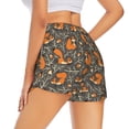 thumbnail image 3 of Vsdgher Fox And Mushroom Print Women's Running Double Layer Shorts High Waisted with Pockets Elastic Yoga Workout Athletic Gym Sports, 3 of 8