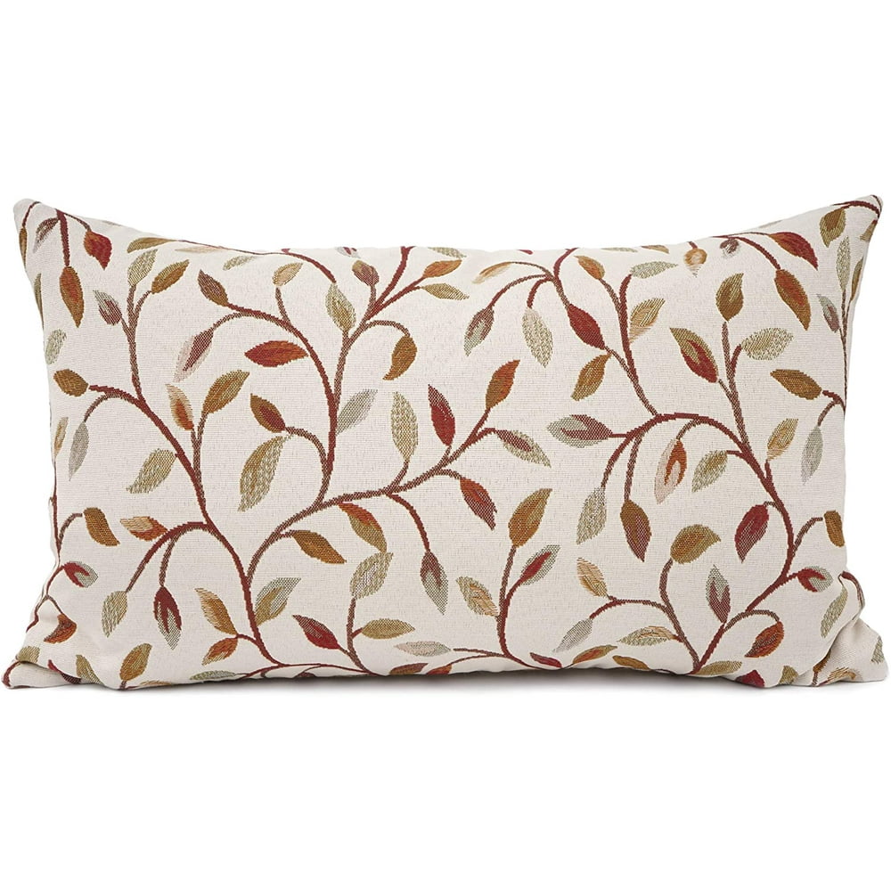 Farmhouse Oblong Rectangle Floral Chenille Embroidery Decorative Throw