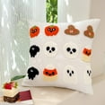 thumbnail image 2 of Embroidered Home Halloween Pumpkin Bat Cushion Back Cushion Pillowcase, 2 of 5