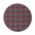 thumbnail image 1 of Paisley Mouse Pad for Computers, Colorful Floral Design of Traditional Abstract Motifs Hand Drawn Like, Round Non-Slip Thick Rubber Modern Mousepad, 8" Round, Raspberry and Multicolor, by Ambesonne, 1 of 2