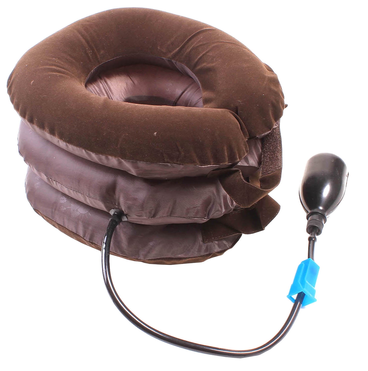 Cervical Neck Traction Device for Head & Shoulder Relief, Brown