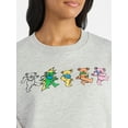 thumbnail image 4 of Time and Tru Women's Grateful Dead Dancing Bear Line Up Graphic Sweatshirt with Long Sleeves, Sizes XS-XXXL, 4 of 5