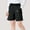 A361 Black, variant on Kids Girls Athletic Shorts Mesh Panel Breathable Pull-on Performance Training Shorts for Sports School Gym, 5T-15Y
