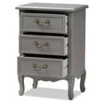 thumbnail image 6 of Baxton Studio Capucine Antique French Country Cottage Grey Finished Wood 3-Drawer End Table, 6 of 11