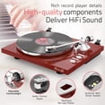 thumbnail image 4 of Tocadiscos Retrolife Belt-Drive Bluetooth Red, 4 of 8