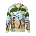 thumbnail image 1 of Balery African Women Sudadera ligera de manga larga con capucha y protección solar UPF 50+ para hombre y mujer, ideal para pesca y running-Small, 1 of 7