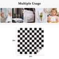 thumbnail image 4 of Simple Black White Checkered Cloth Napkins, Lattice Buffalo Plaid Washable and Reusable Dinner Napkins Set of 4, Table Napkin for Kitchen Party Birthday Wedding Hotel Housewarming 20"x20", 4 of 8