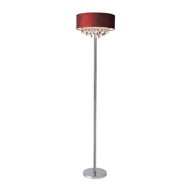 All The Rageslf1000 Red Trendy Crystal And Chrome Floor Lamp With All The Rageslf1000 Red Trendy Crystal And Chrome Floor Lamp With Drum Shade