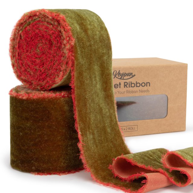 Llavero decorativo con cinta de terciopelo canela, 6 yardas y 6,5 cm de ancho