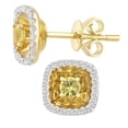 thumbnail image 2 of 18ct Gold Jewelco London 10pts Diamond 0.27ct Sapphire Halo Stud Earrings, 2 of 5