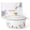 5QT White Floral Decal, variant on Carote 4.5QT Enamel Cast Iron Dutch Oven, 9.5 Inch Round Soup Pot with Lid, Induction Compatible,Red