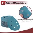 thumbnail image 3 of Unique Bargains 50 Pcs Car Wood Sanding Discs Smoothing Hook & Loop Sandpaper for Woodworking, Automotive Refinishing 5.91" 7 Hole 240 Grit Blue Zirconia Alumina, 3 of 6
