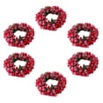 thumbnail image 4 of 6Pcs Christmas Candle Wreath Decorative Pillar Candleholder Boho Wreath for, 4 of 9