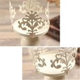 thumbnail image 4 of Candelabro de hierro clásico LIUXGMXG Candelabro de boda romántico Marfil 2 tamaños, 4 of 5