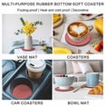 thumbnail image 5 of Vintage Coral Red Coasters Set of 6, Absorbent Coasters for Drinks, Farmhouse Retro Solid Color Linen Texture Coaster for Desk Coffee Table Protection, Home Decor House Warming Gifts 4", 5 of 8