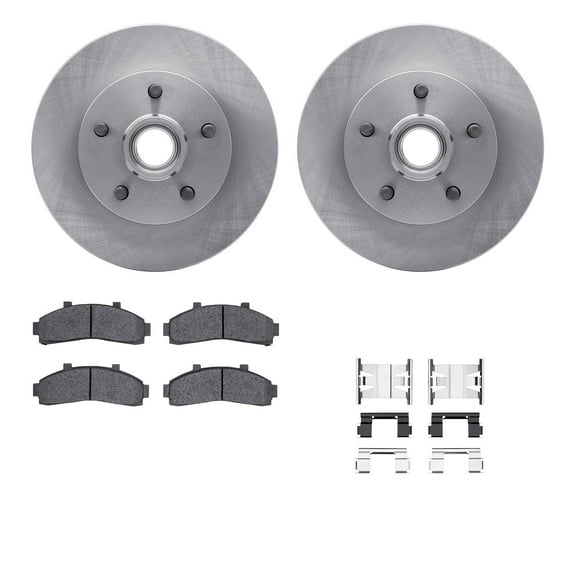 Dynamic Friction Company Front Brake Rotors with Ultimate Duty Performance Brake Pads includes Hardware 6412-54077