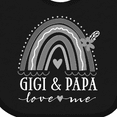 thumbnail image 4 of Inktastic Gigi and Papa Love Me Rainbow Girls Baby Bib, 4 of 4