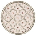 thumbnail image 3 of Safavieh Chelsea Lara Bordered Wool Area Rug, Ivory/Green, 8' x 8' Round, 3 of 12